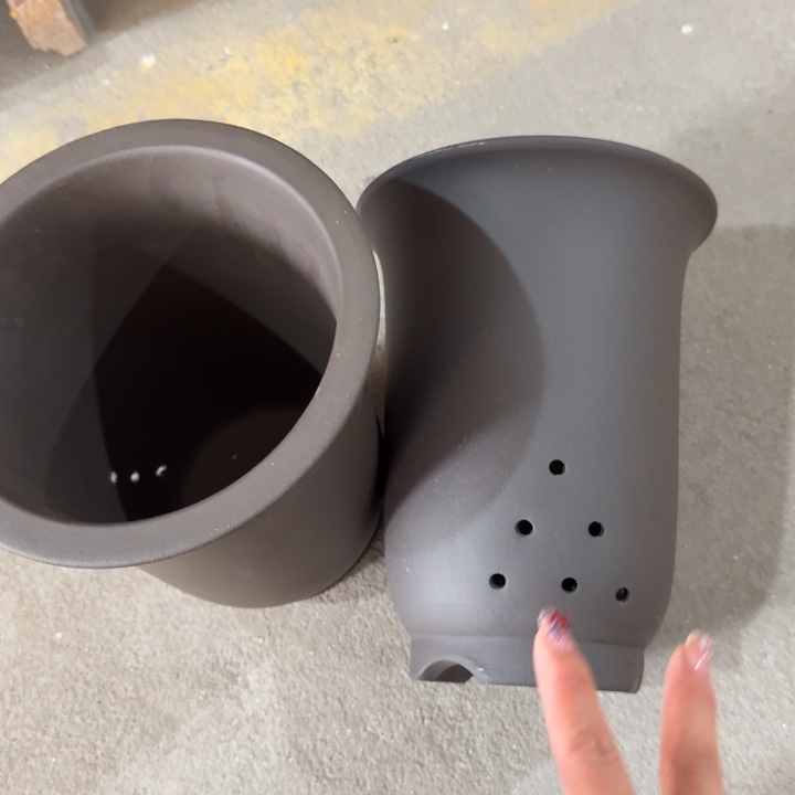 紫砂花盆 高度23口径18俩只