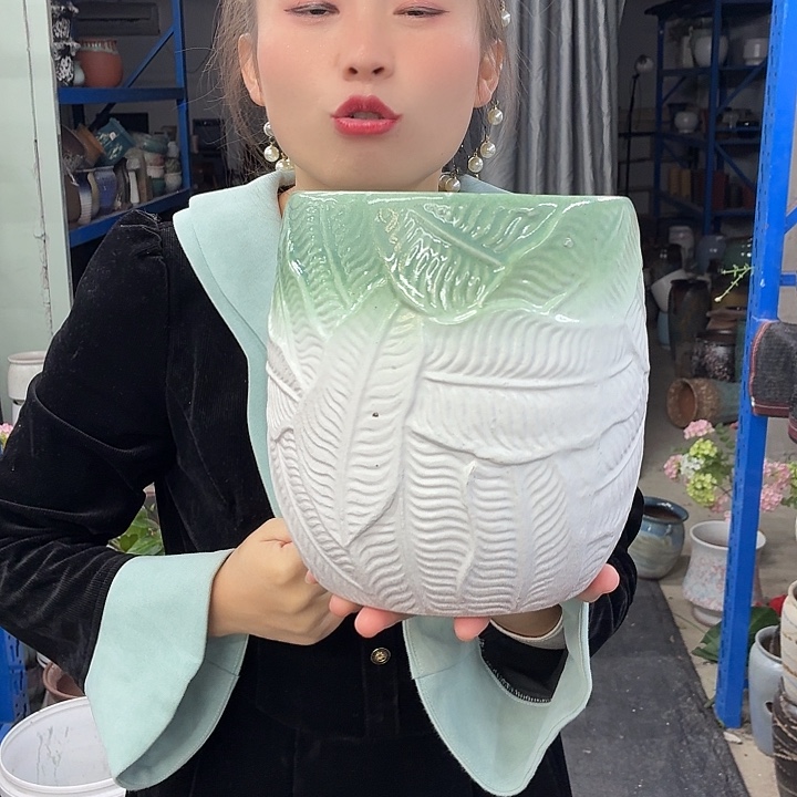 18×21 -粗陶花盆有孔-买买买