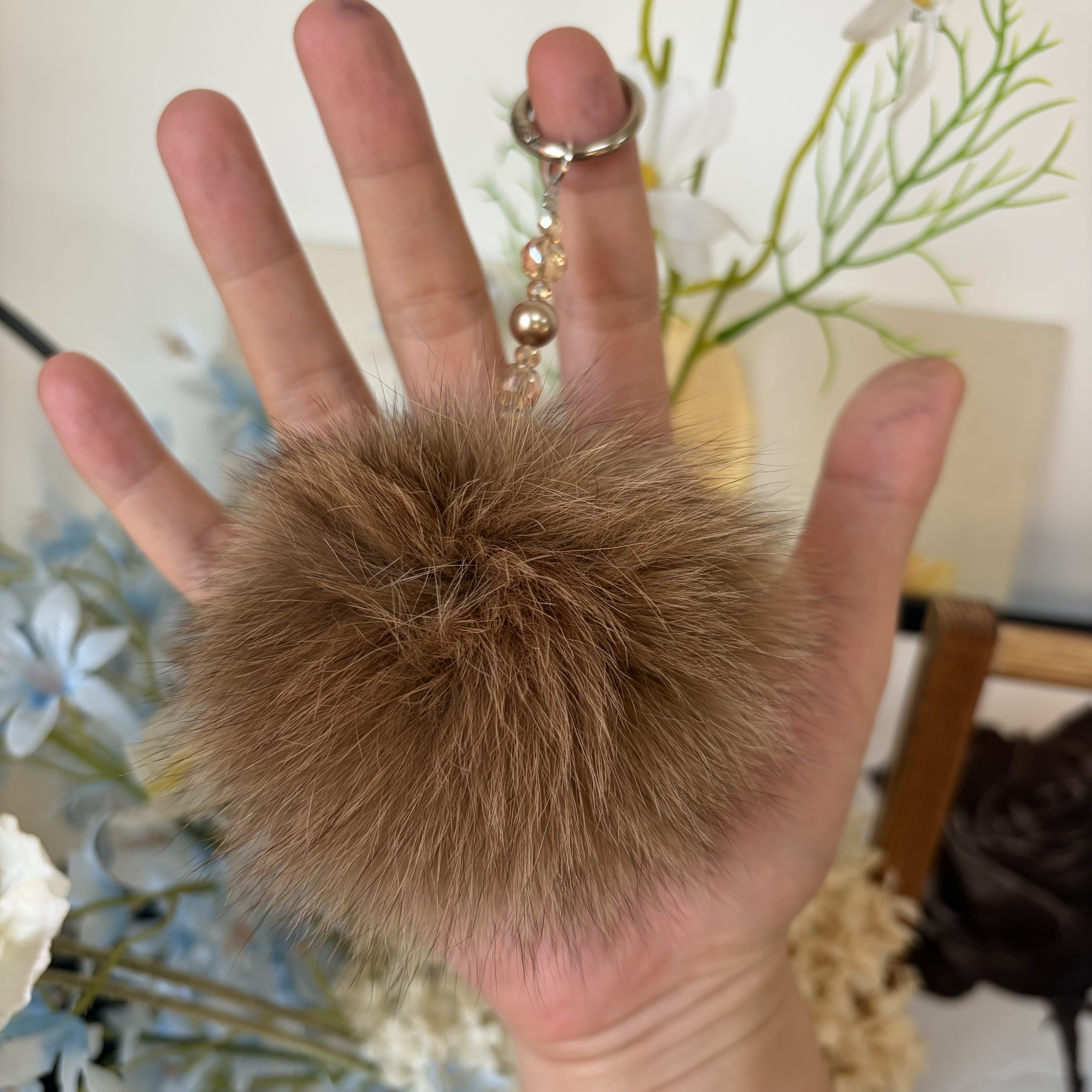 （手工链）妲己毛提溜原创手机链时尚个性钥匙链包包链