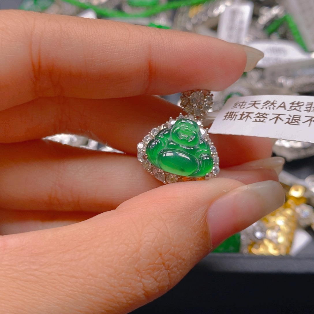 翡翠颈饰银S925镶嵌888888888