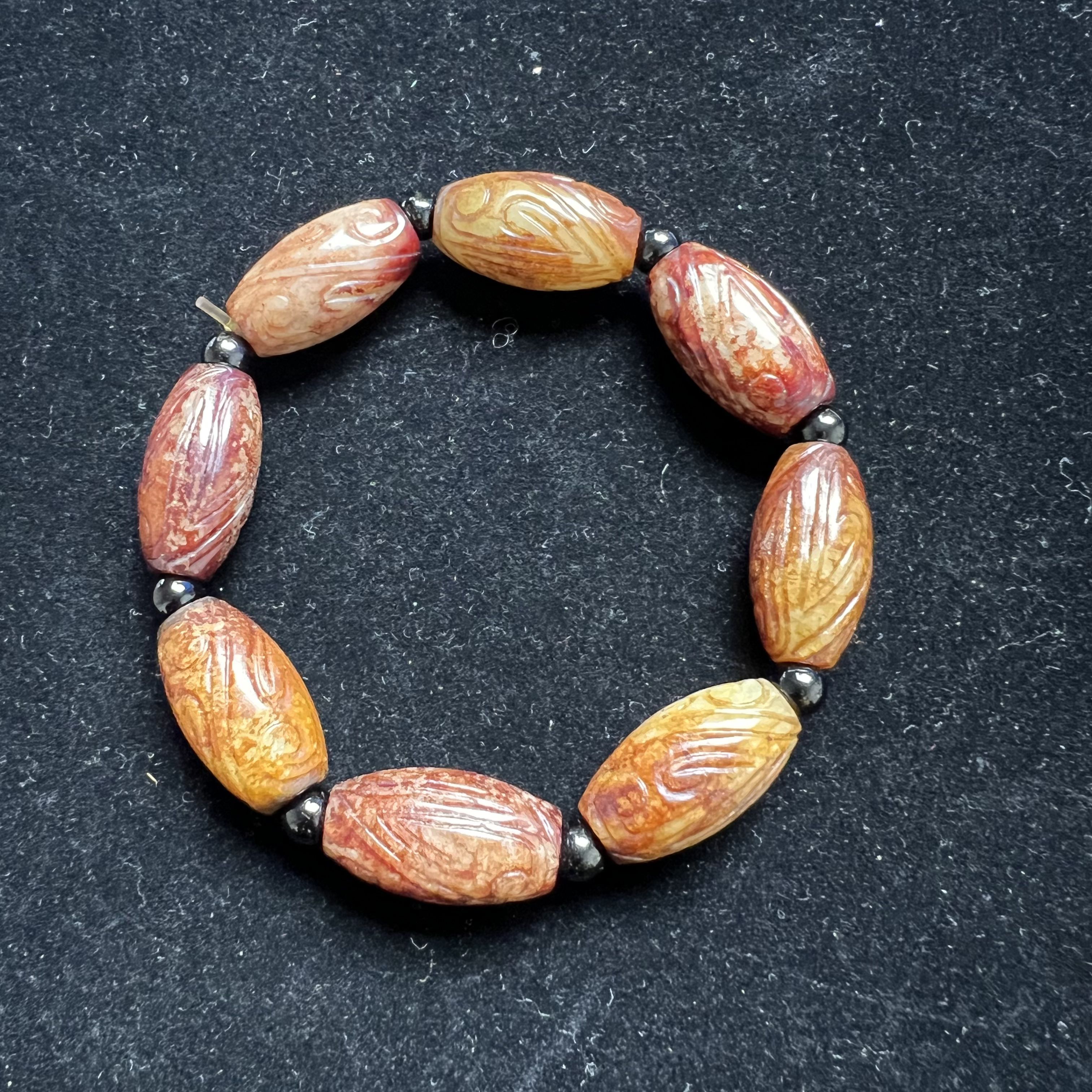 清代和田玉手串福气绵绵题材北京大展文物商店503222