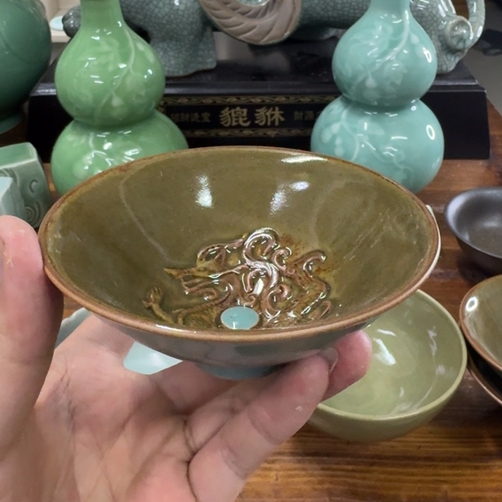 龙泉青瓷茶具微瑕4046 青龙