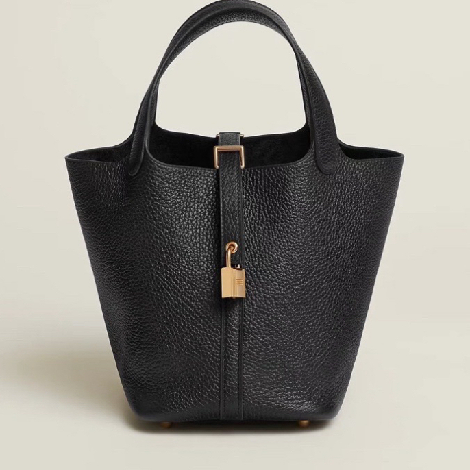 未使用 Hermes/爱马仕 黑金菜篮子18 手提包的 K刻 