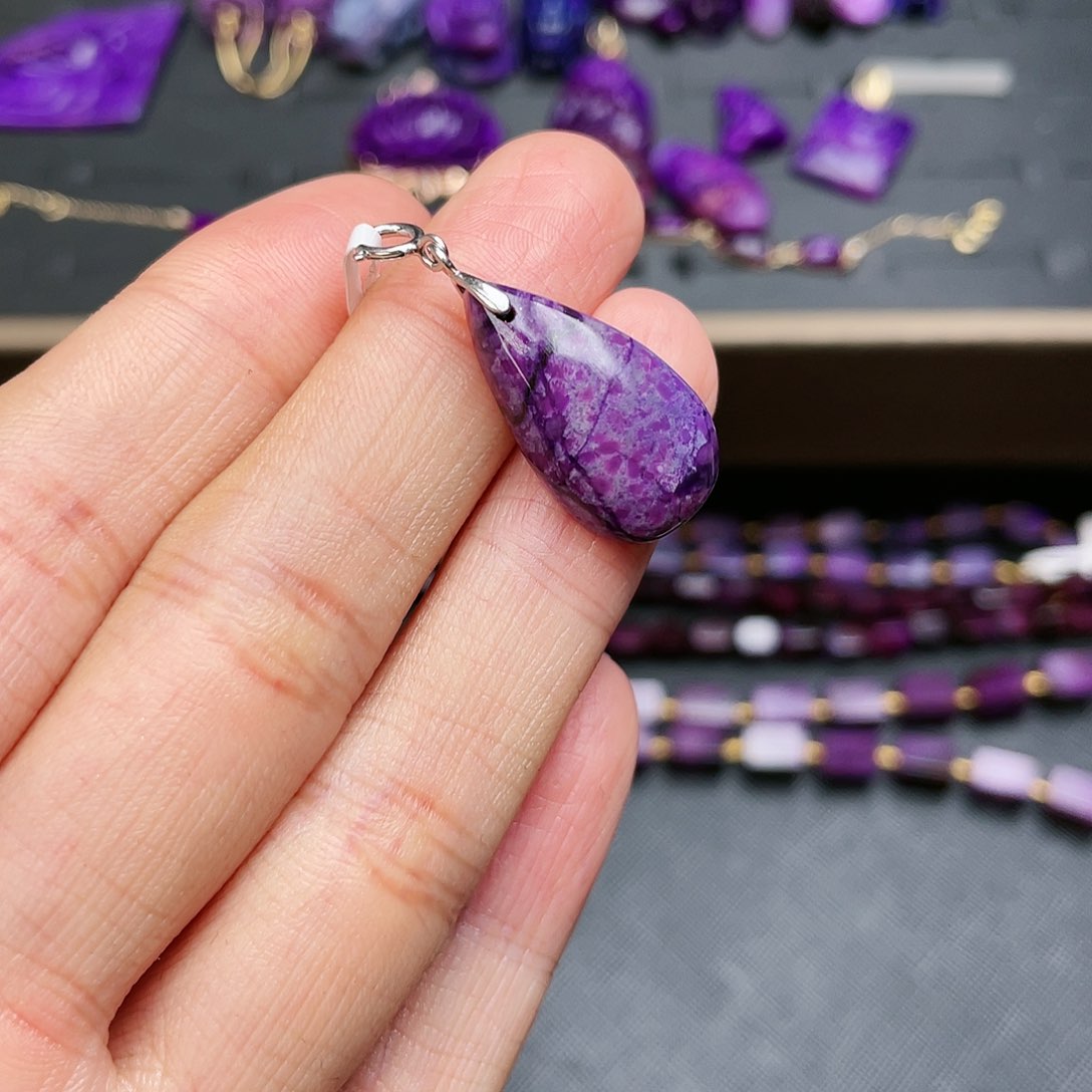 苏纪石（舒俱来）吊坠银S925镶嵌