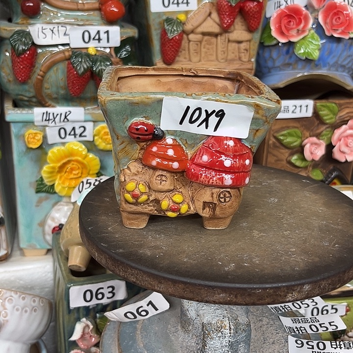 紫砂花盆粗陶材质多肉花盆