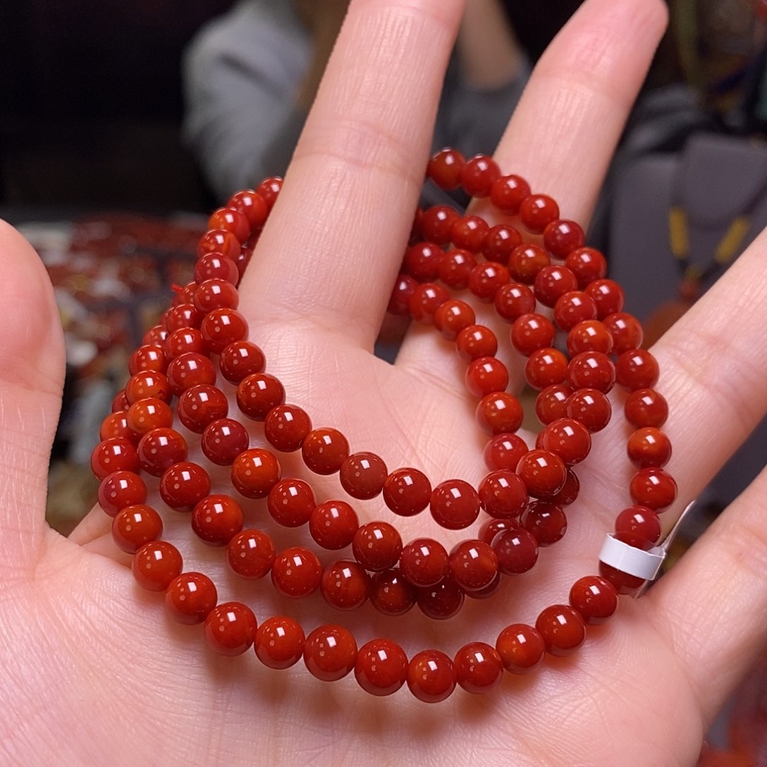 南红玛瑙多圈5m m未镶嵌