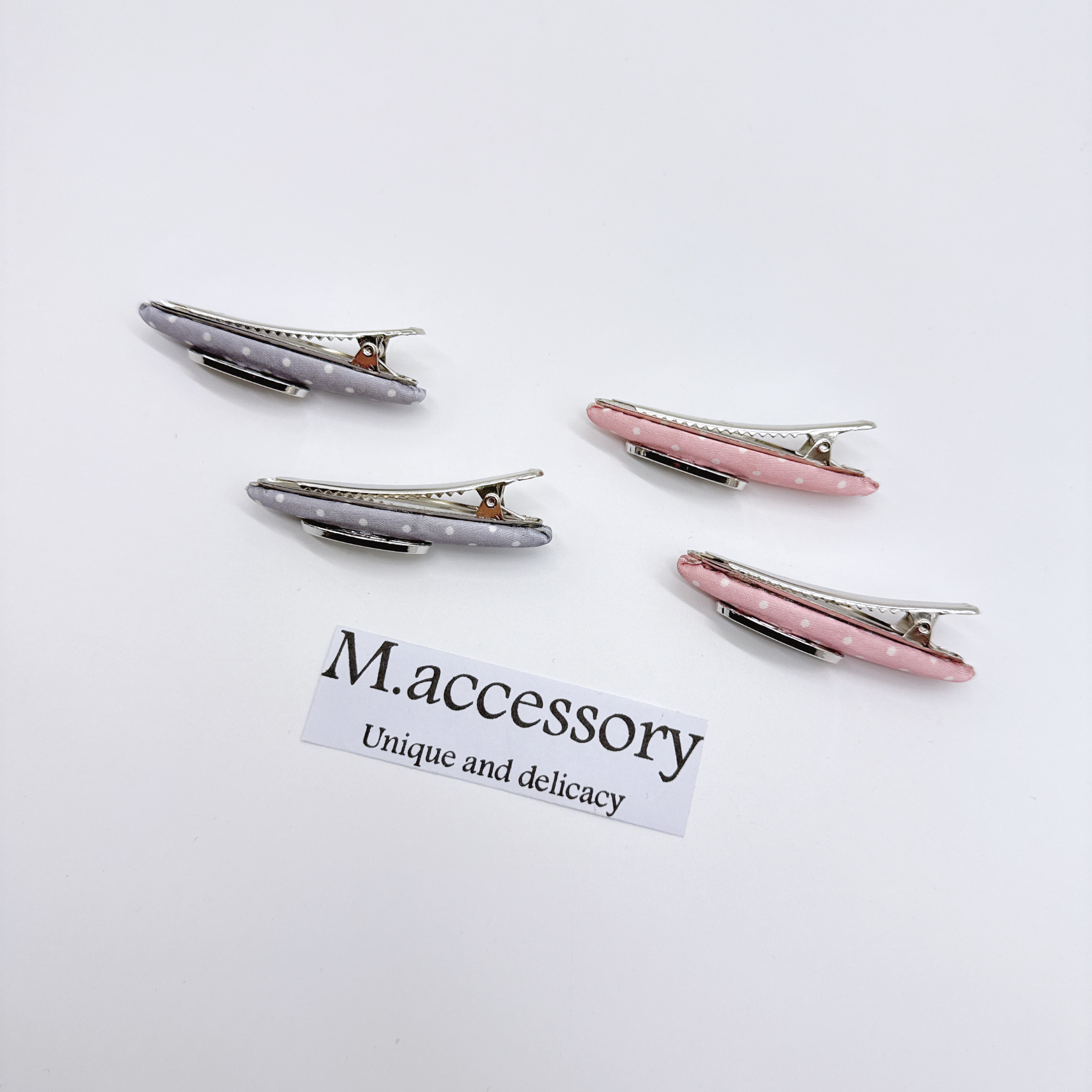 Mi33  布艺波点字母鸭嘴夹 Y67061O3-1