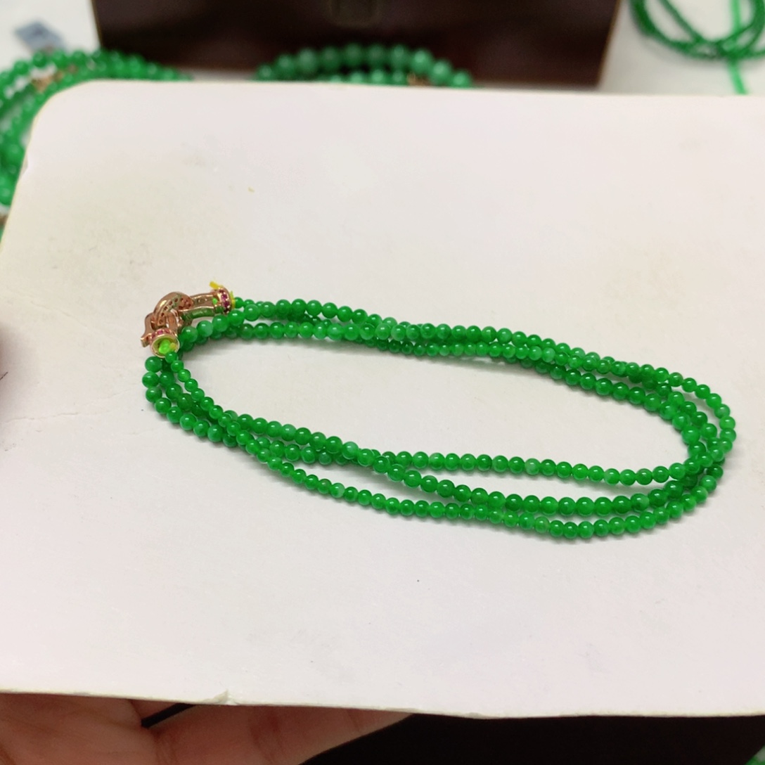 翡翠手链未镶嵌缅甸翡翠