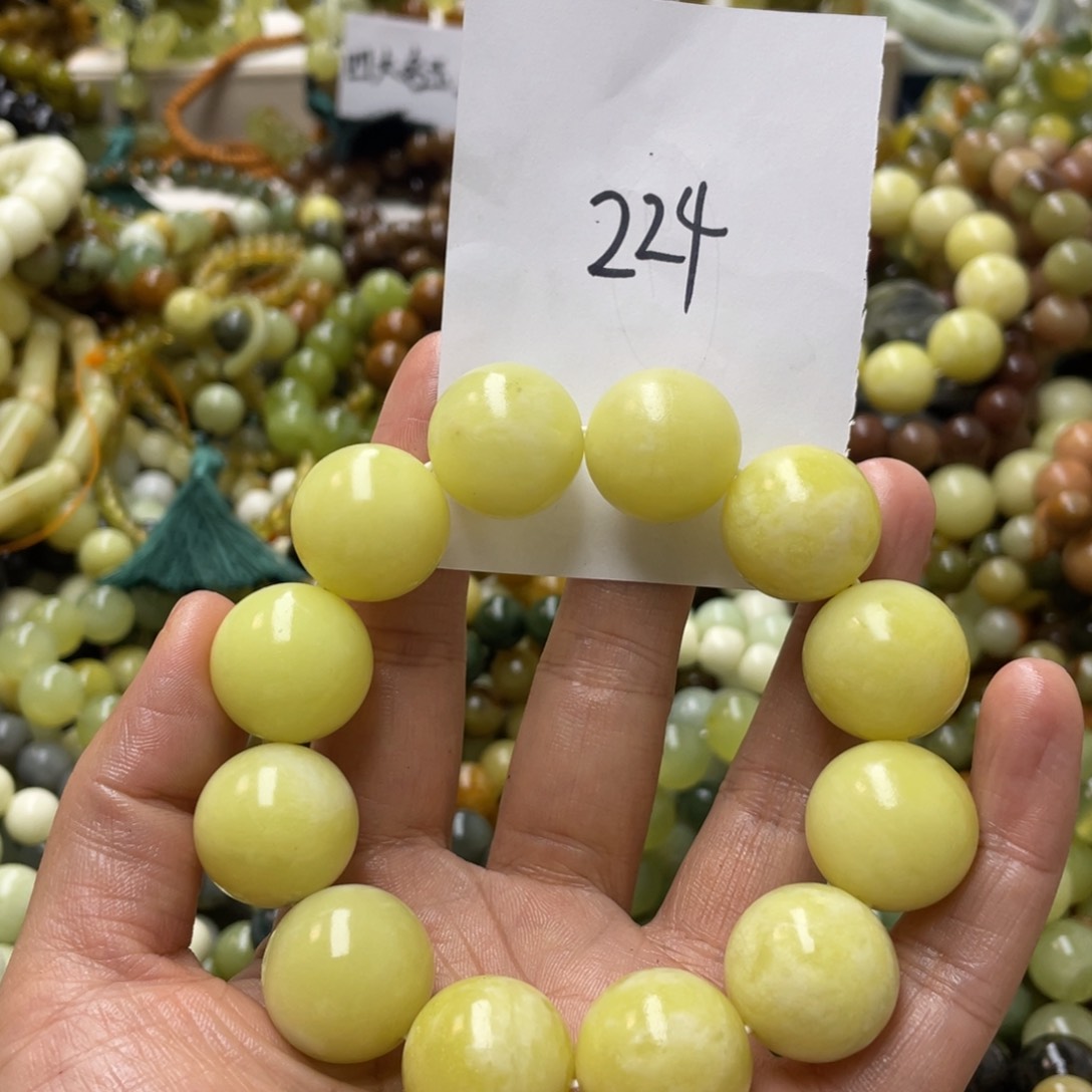 蛇纹石玉手链未镶嵌