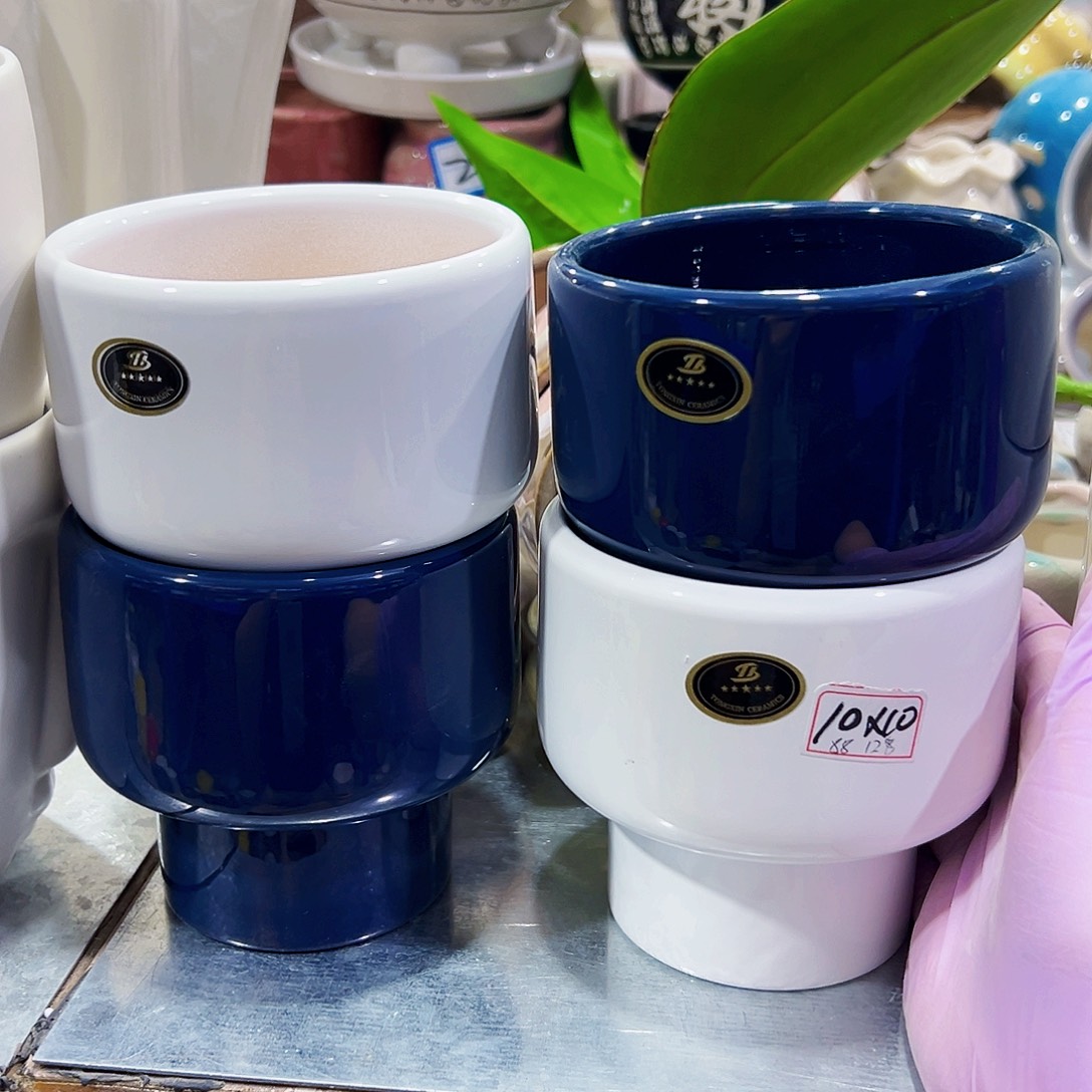 有孔外贸尾单陶瓷花盆凑单18米包邮