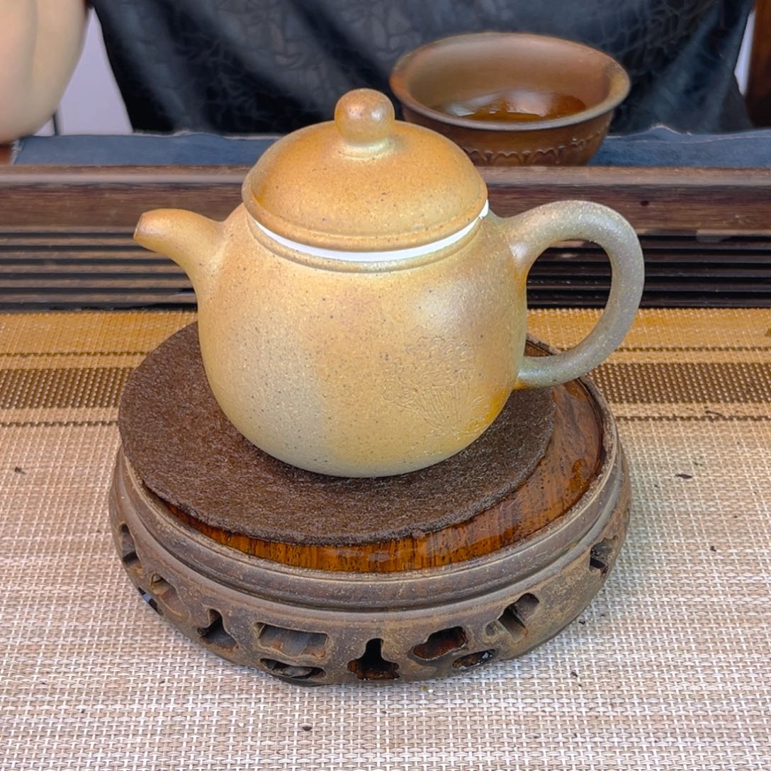 茶壶紫砂宜兴紫砂本绿柴烧240cc