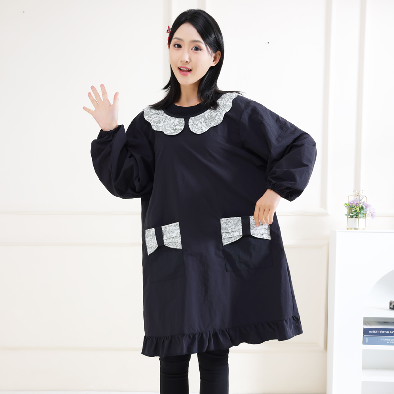 洋气减龄韩版娃娃衫时尚宽松款罩衣防污耐脏厨房家用清洁工作服