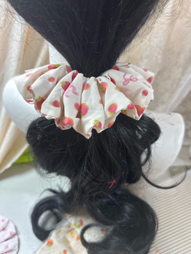 草莓波点欧美风轻职风发圈发绳ins甜美发饰小清新