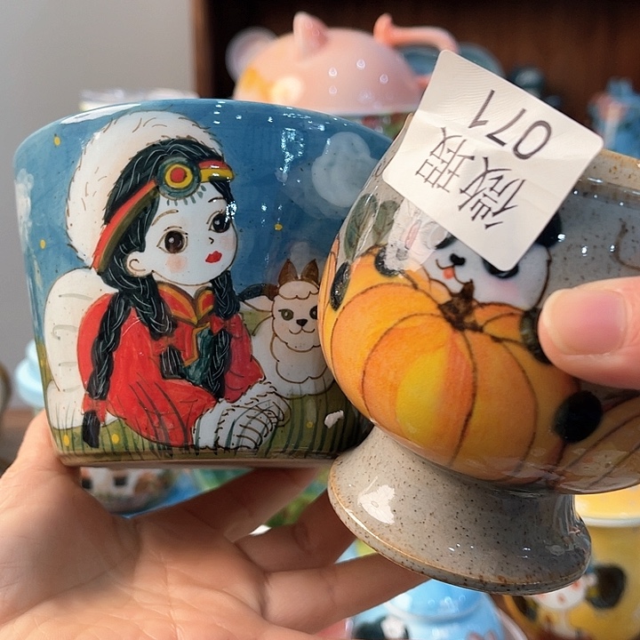 陶笨**妈景德镇釉下手绘陶瓷 
