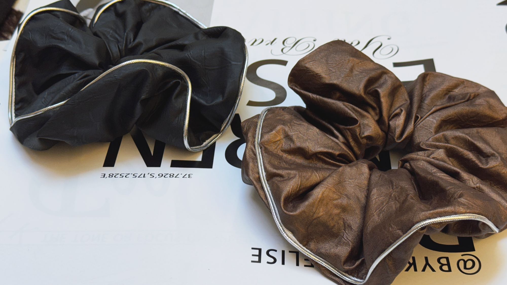 pu ｜网红时尚纹理大肠发圈女高级感扎头发皮筋百搭发绳发饰