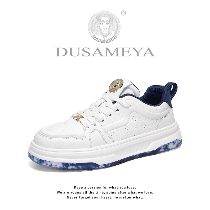 DUSAMEYA/杜莎米娅轻奢时尚打孔透气男士百搭休闲鞋潮流厚底潮鞋
