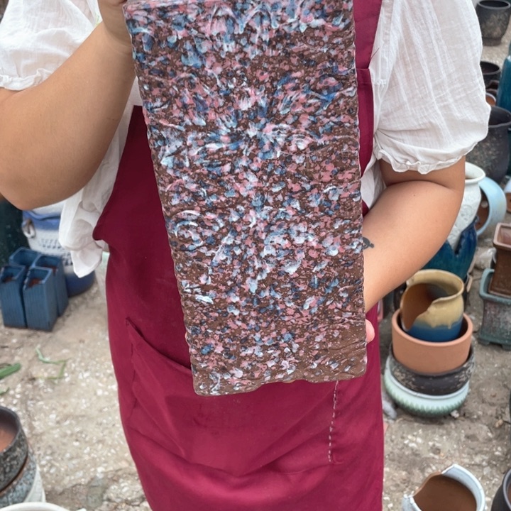 紫砂花盆口14高31瑕疵瑕疵