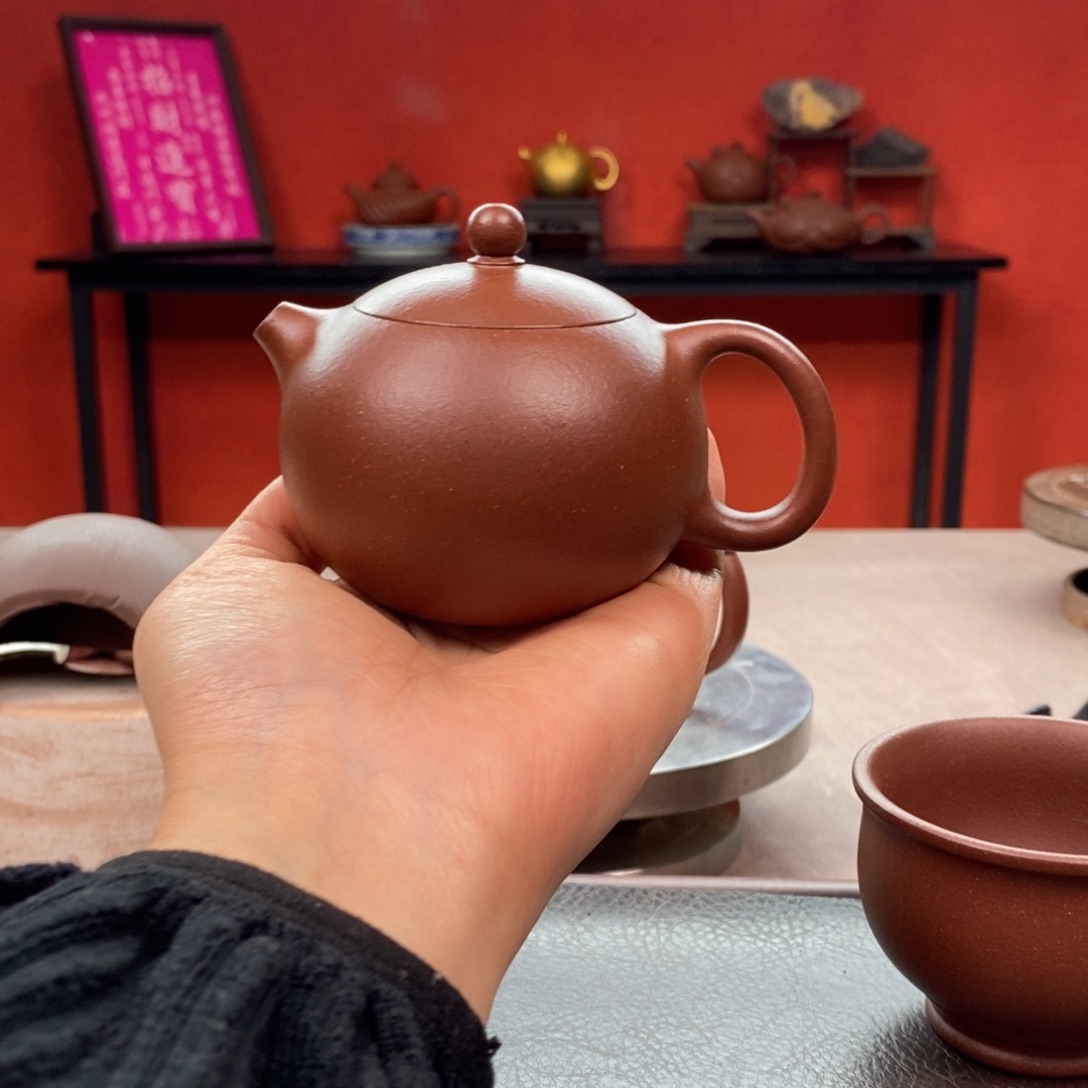 紫砂茶壶底槽清西施180cc全手➕底槽清杯子