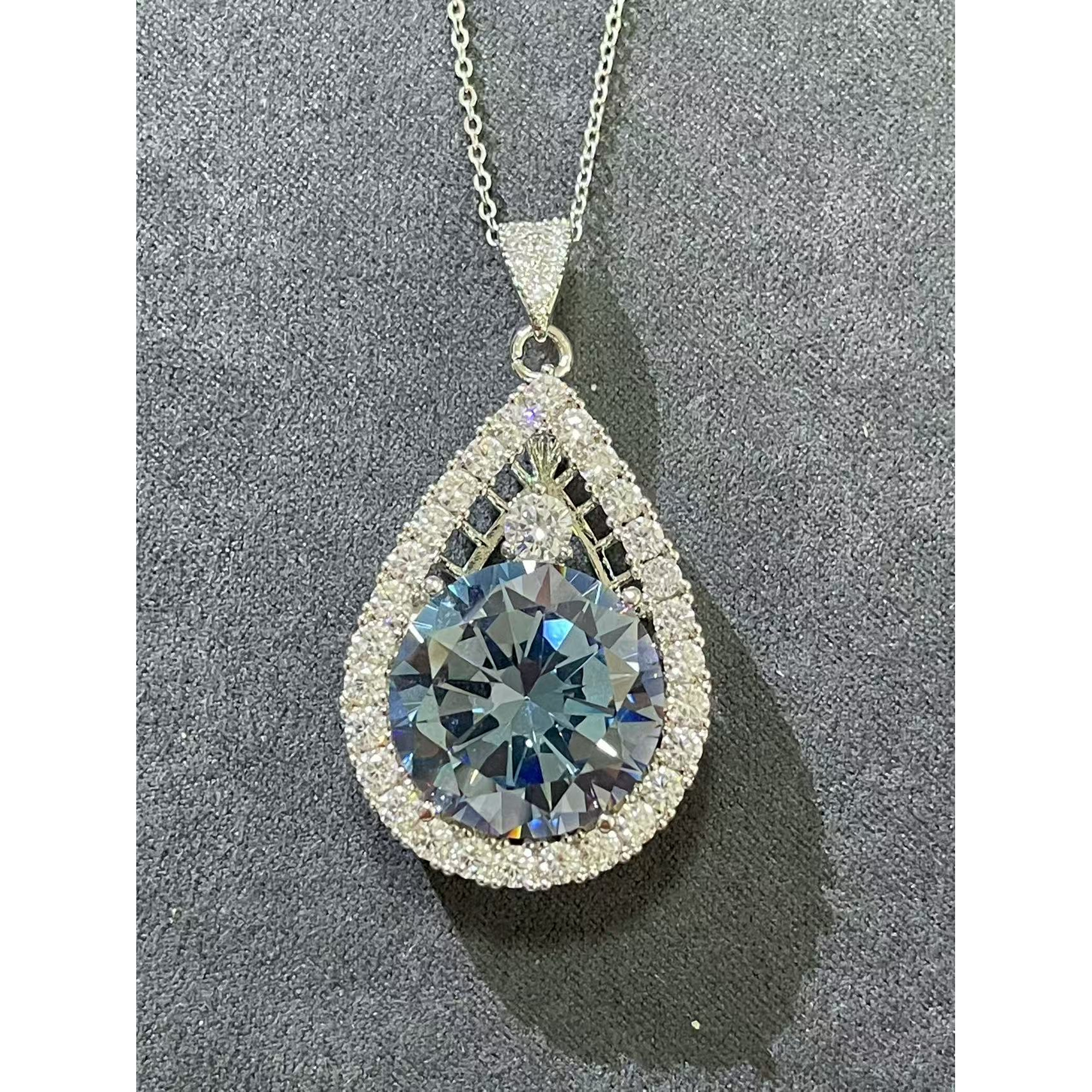  吊坠 福玺甄选蓝圆水滴吊坠6276