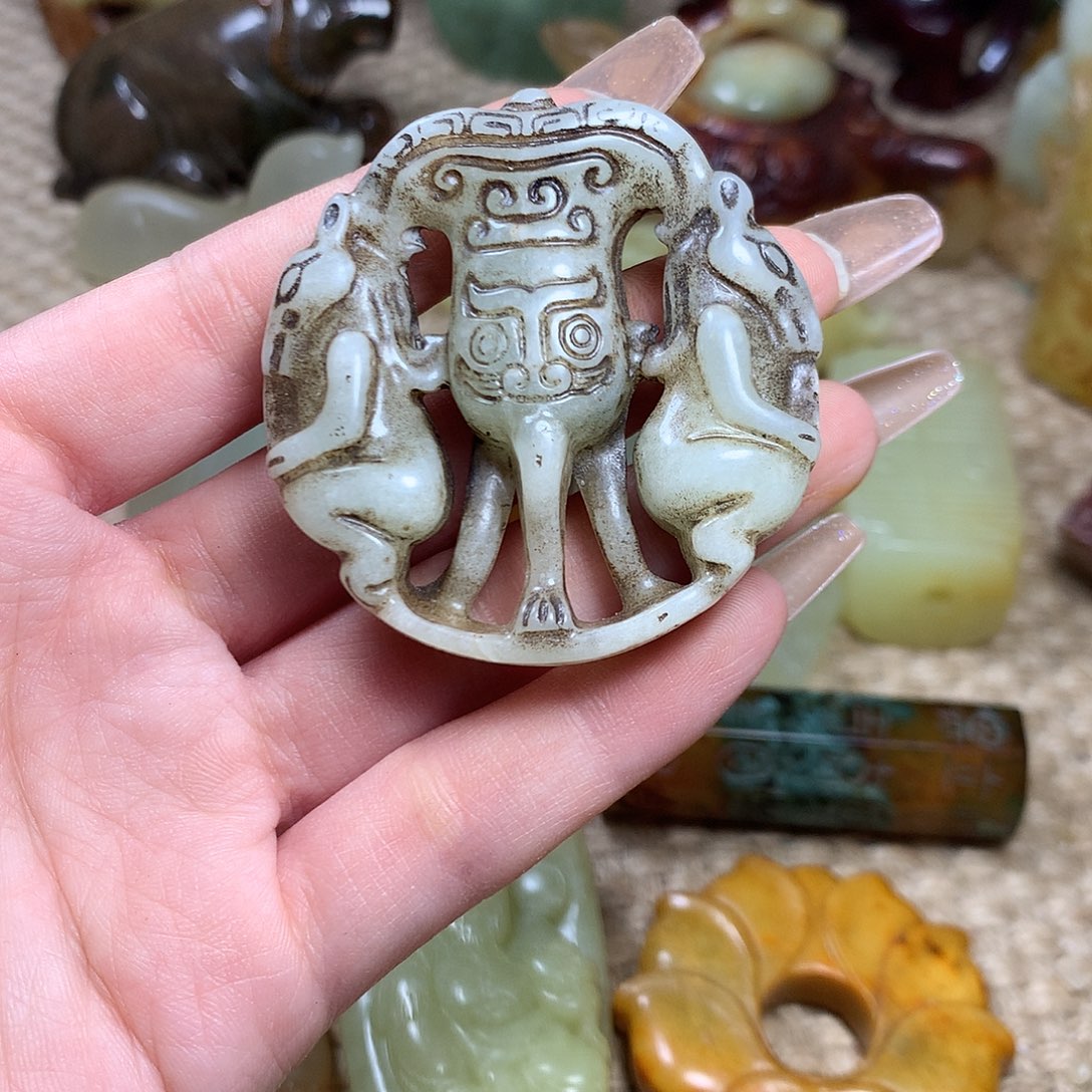 白玉菩提吊坠挂件