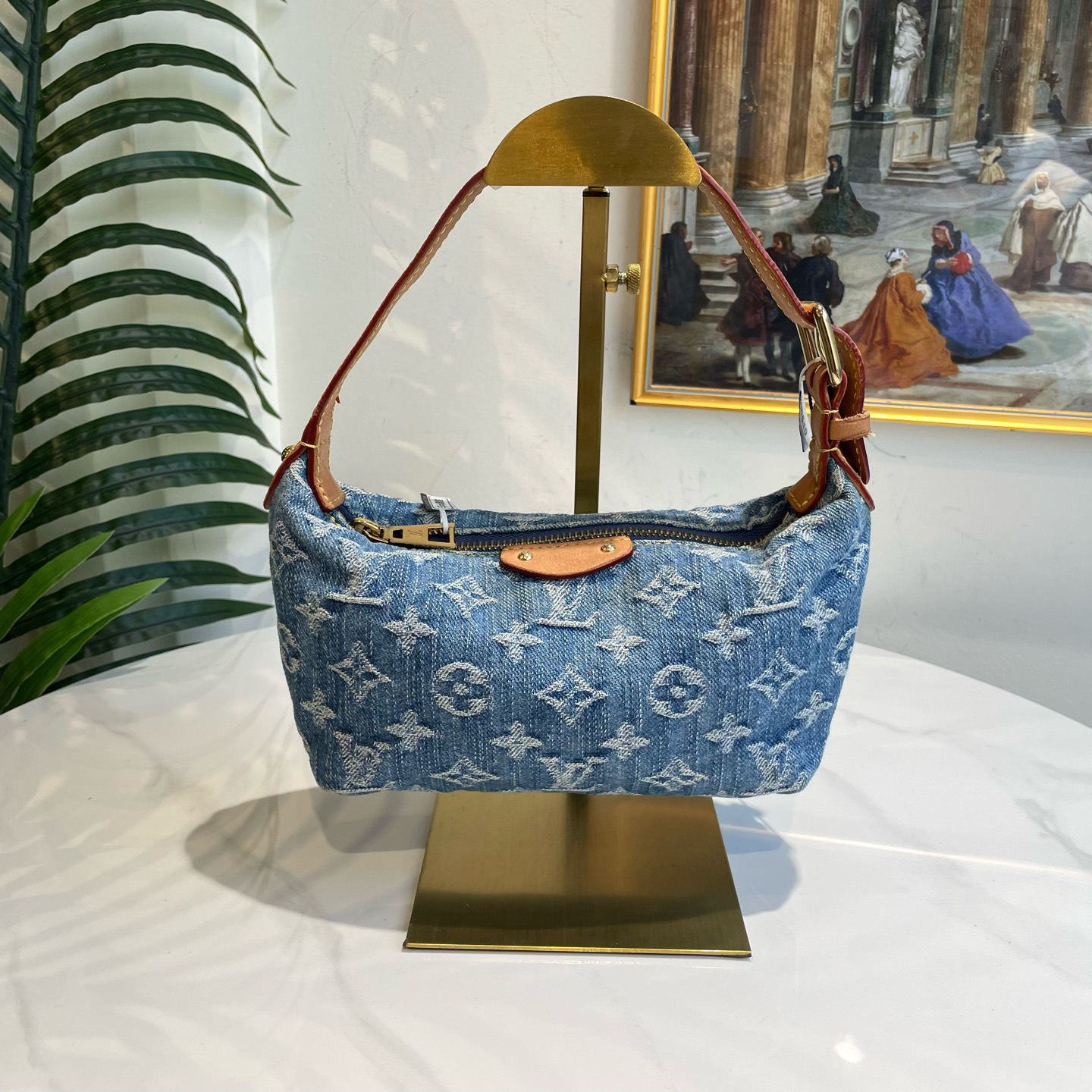 95新 LouisVuitton/路易威登 多宝二奢/08767/丹宁小饭盒 芯片