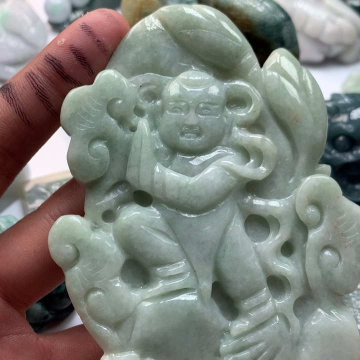 翡翠未镶嵌颈饰保真天然a货翡翠