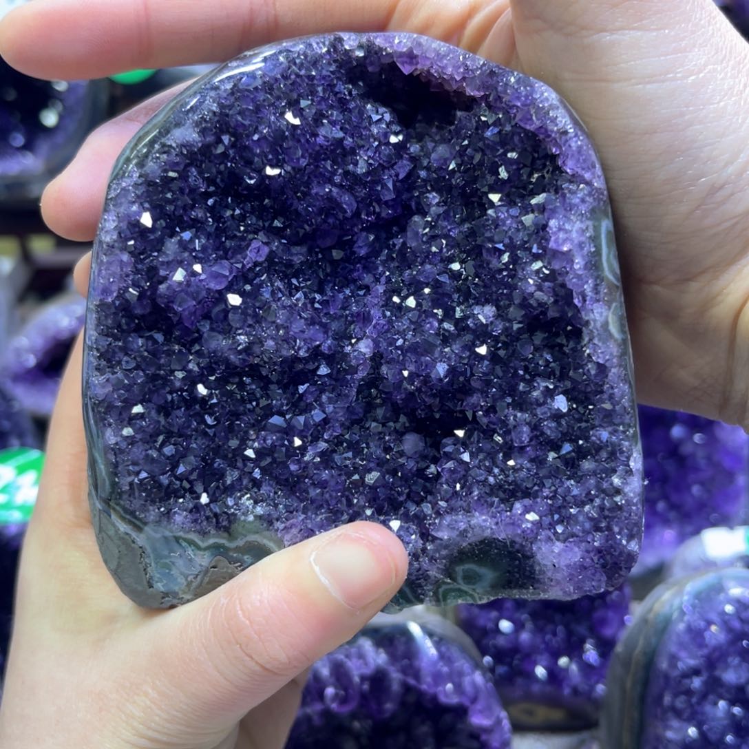 紫晶摆件未镶嵌紫水晶