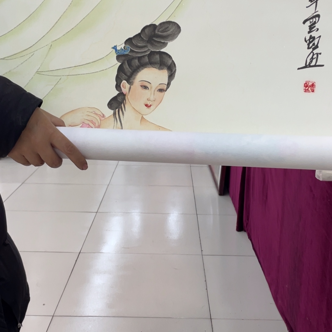 国画纯手绘人物山水