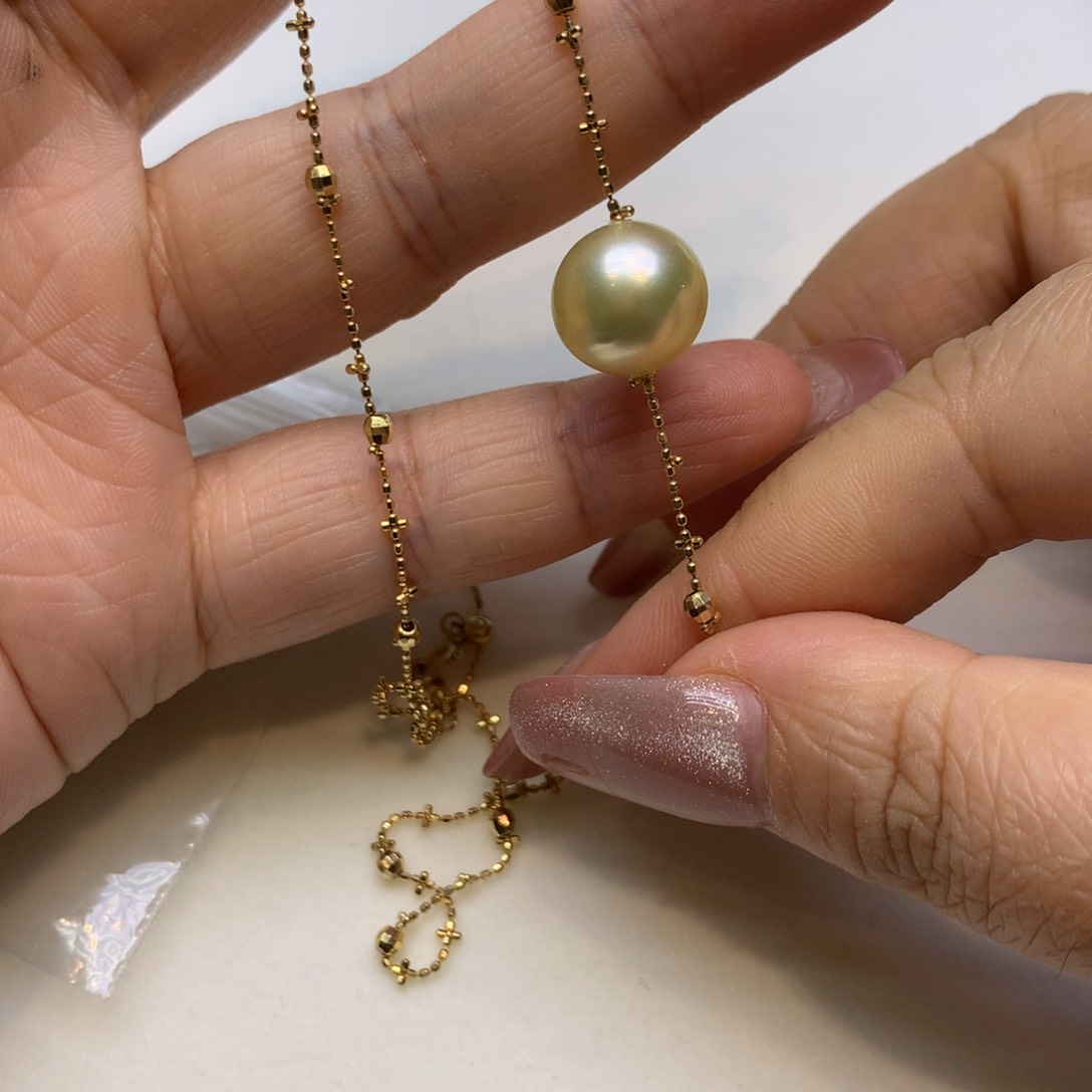 颈饰银S925镶嵌海水珍珠