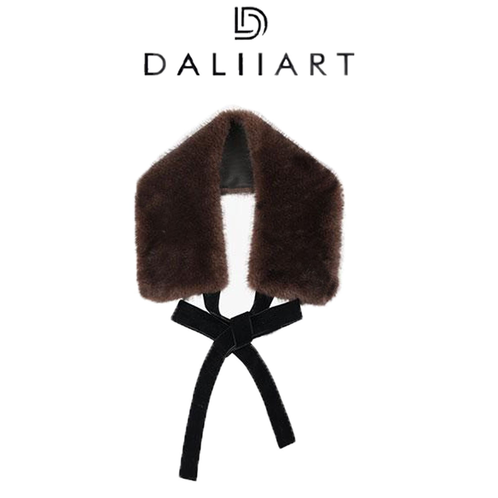 大丽松果领 复古老钱柔软保暖飘带秋冬毛领围巾DLSP0328