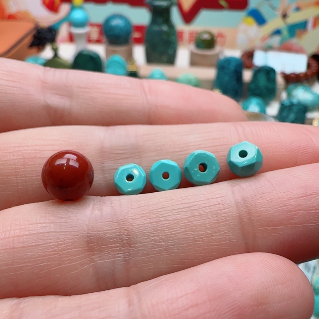 远***光绿松石未镶嵌配饰