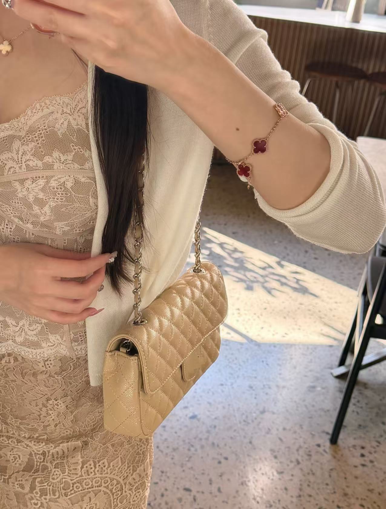 QIQI【法棍cf】28cm经典单肩腋下包（无公仔挂件)