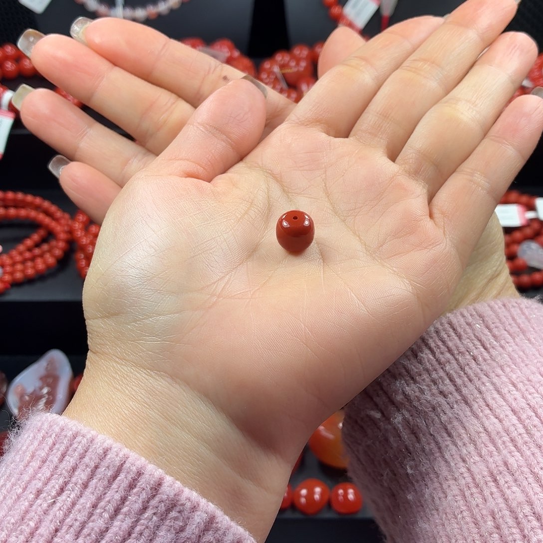 山***人南红玛瑙未镶嵌老型珠