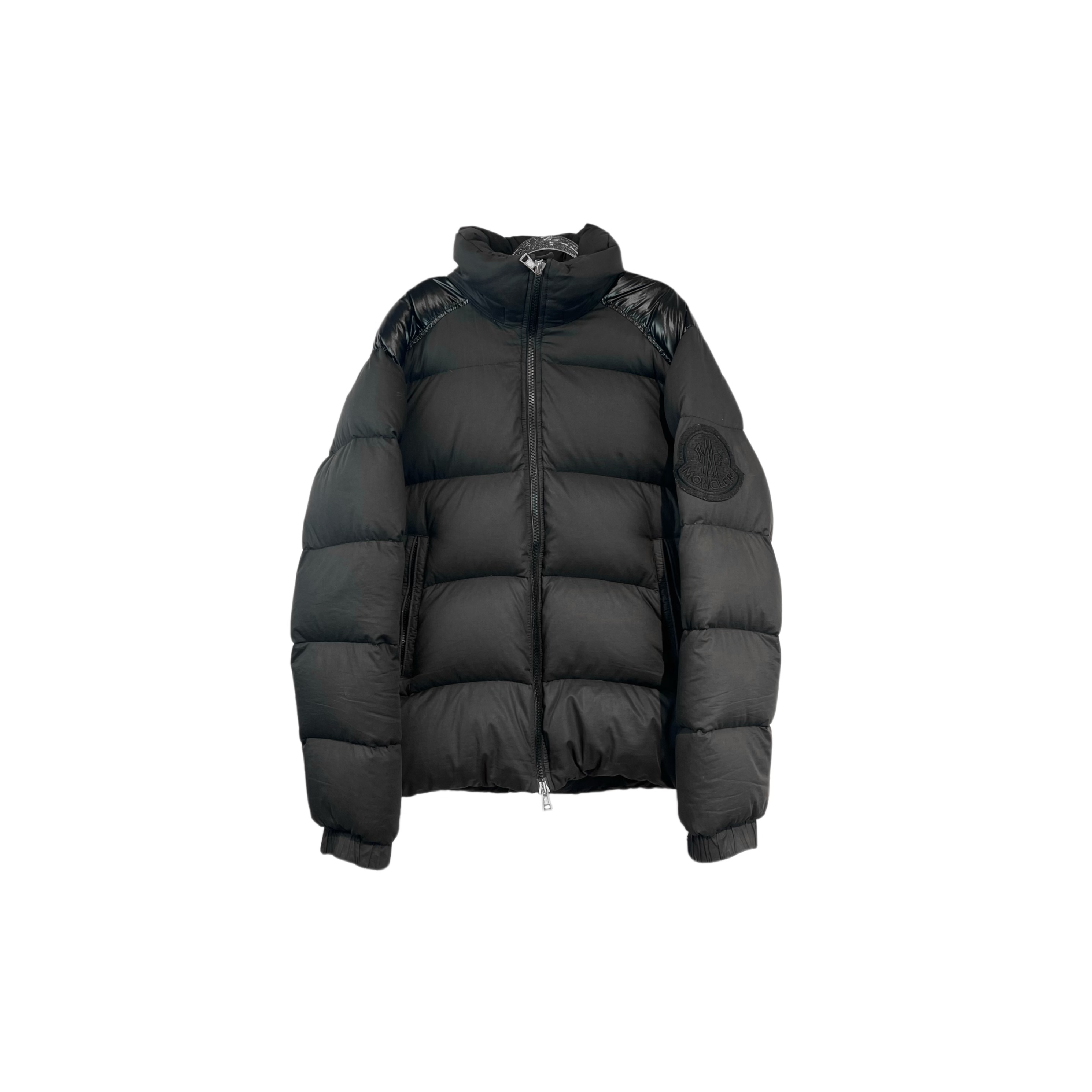 95新 MONCLER  012406 徽标刺绣立领羽绒服 黑色 5码/95新