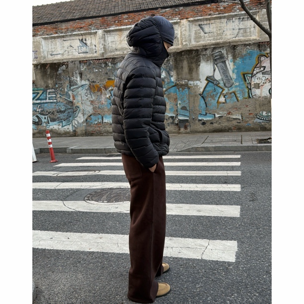 [BYTLAB] "实穿卫裤"慵懒风宽松型加绒休闲卫裤