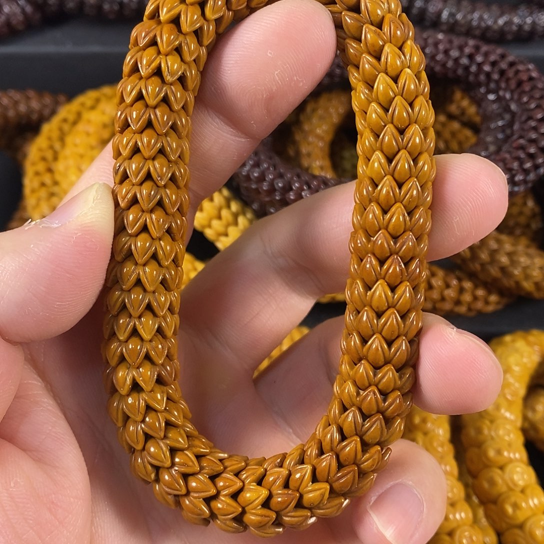 紫金鼠手串黄皮莲花13