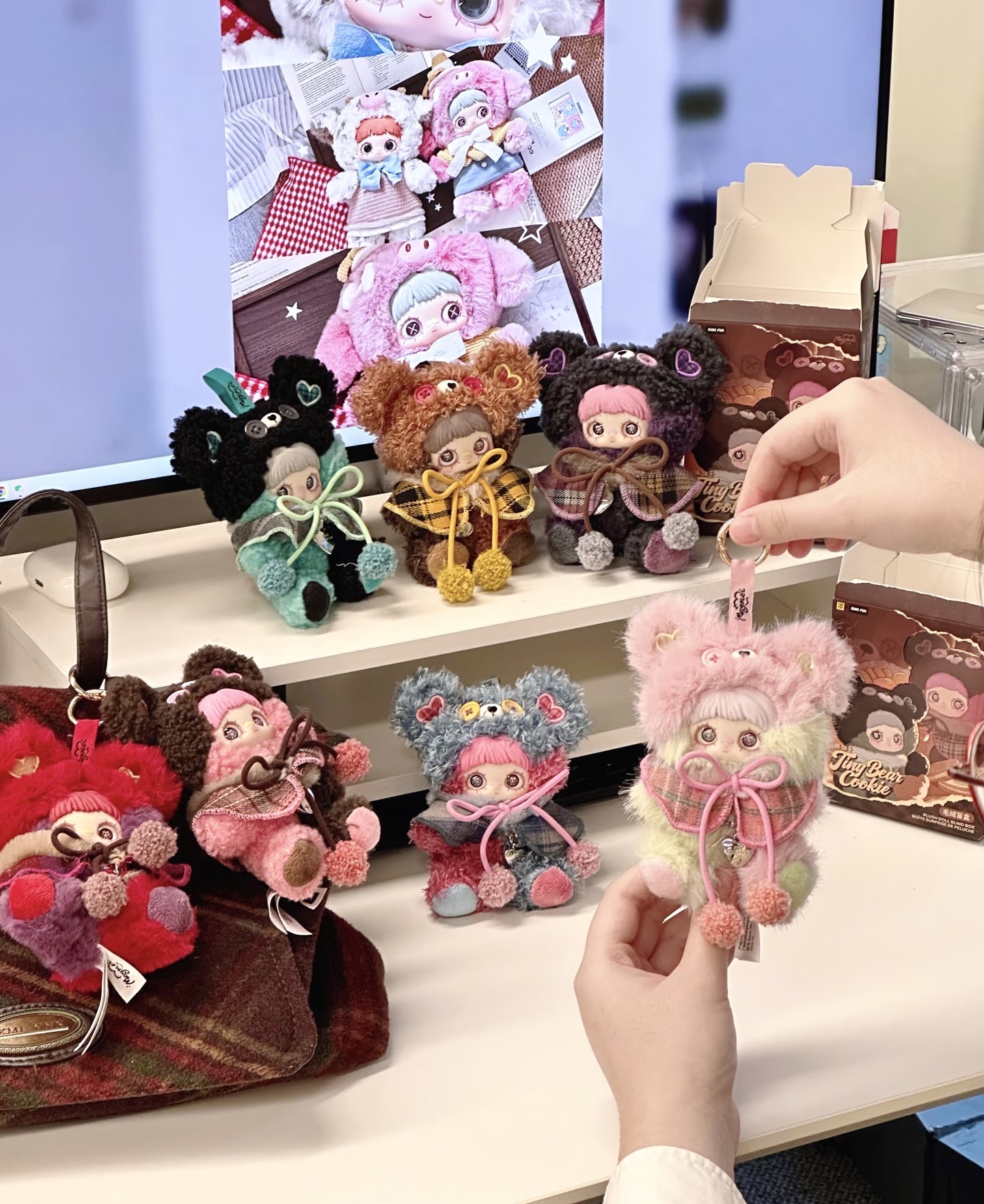 【大大拆盒】MayMei霉霉-小熊饼干系列潮玩毛绒盲盒手办公仔挂件