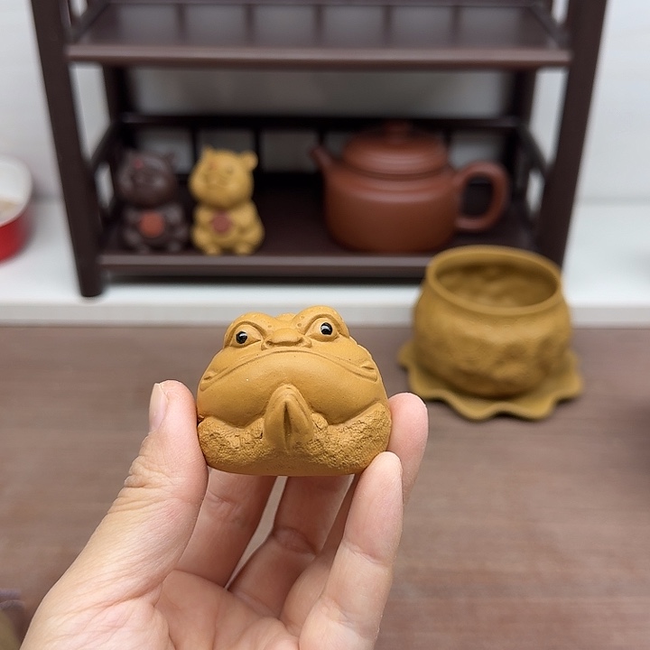 段泥茶案可以插香的金蟾茶宠