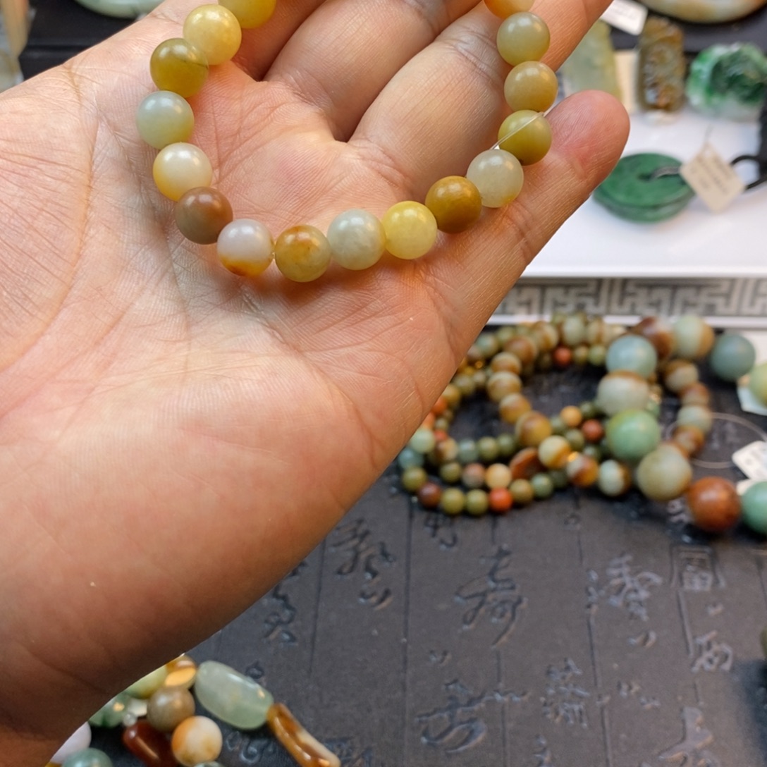 未镶嵌手串翡翠黄翡