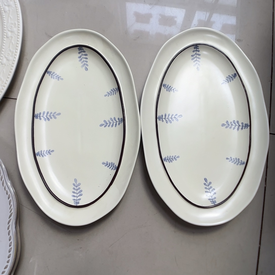 瓷片瑕疵特价陶瓷鱼盘