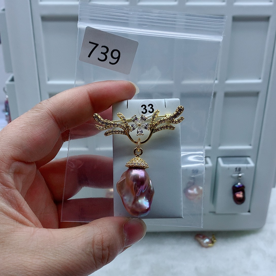 冰***冰淡水珍珠吊坠(不含链)合金