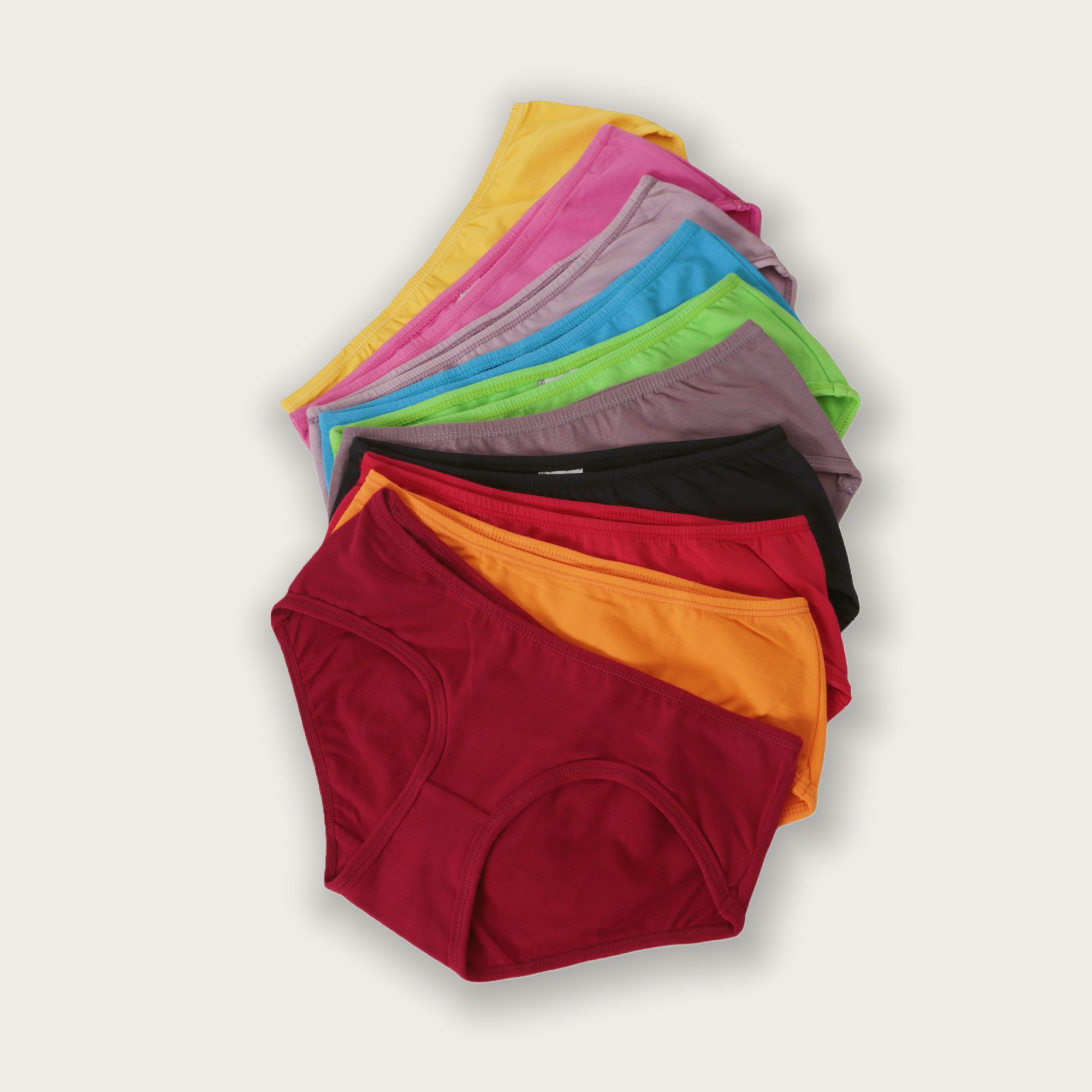 【4条装】女士三角内裤02446纯色低腰棉内裤舒适透气时尚亲肤