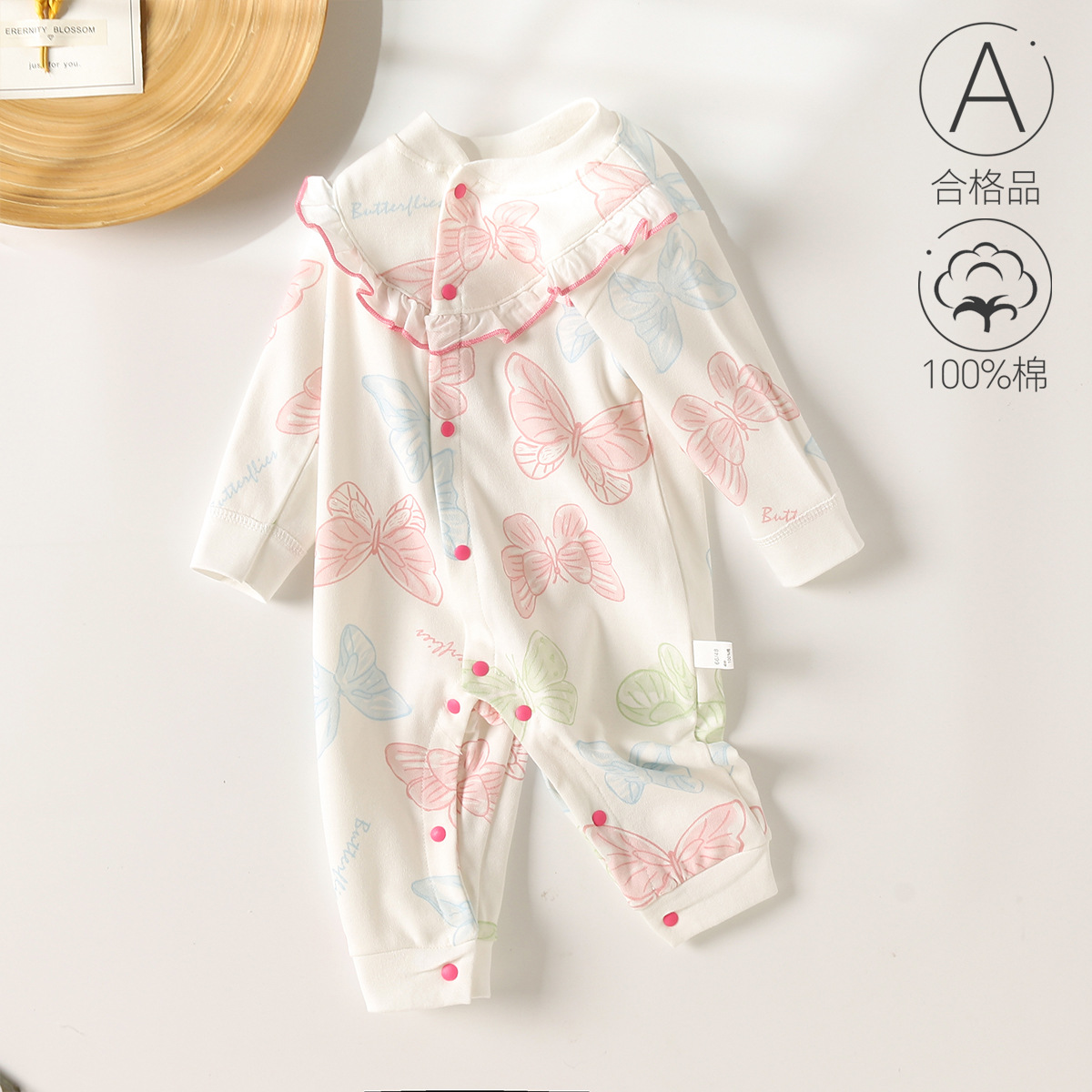 新生儿衣服春秋季婴儿连体衣可爱爬爬服女宝宝哈衣秋装婴幼儿纯棉