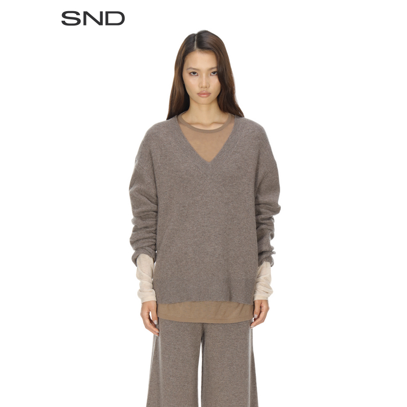 【FOLFALL 设计师品牌】SND AW25 V领ZZ套头衫女款