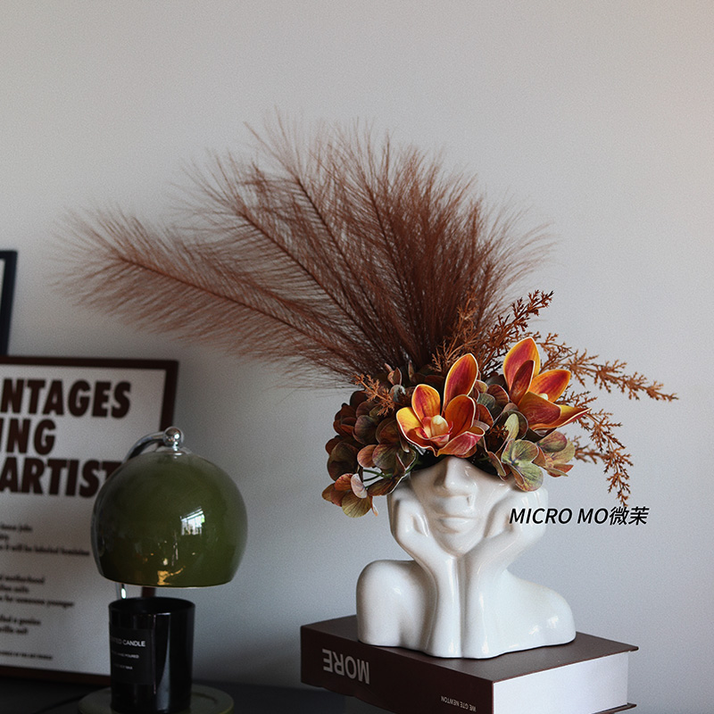 夕照·仿真花假花餐桌花电视柜茶几玄关摆件家居装饰摆设
