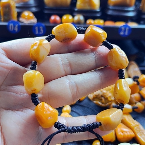 田黄石田黄石原石手串