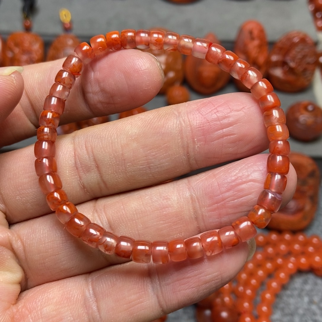 南红玛瑙未镶嵌手串5mm