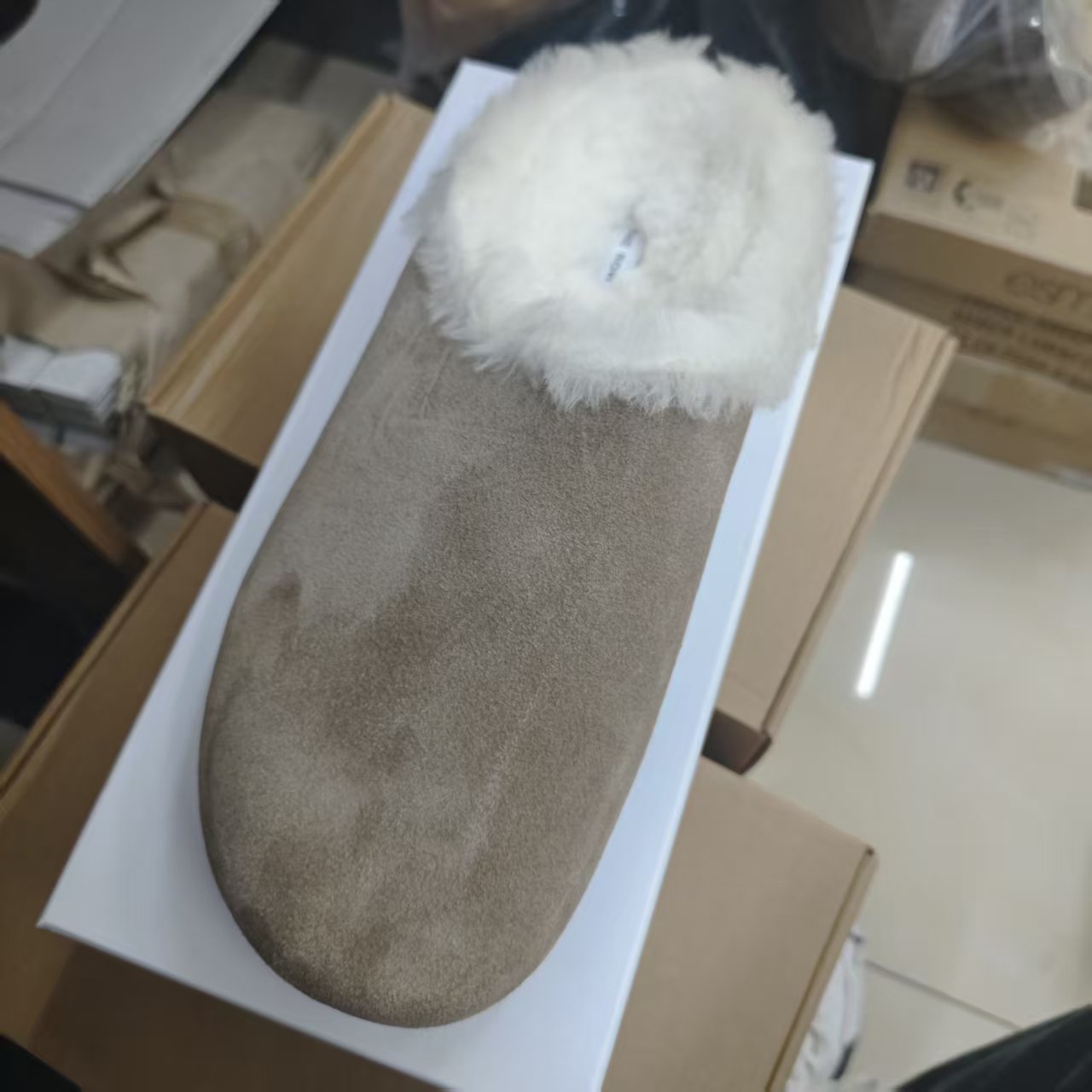 YP-689-纯色休闲风包头款包头拖凉鞋短筒复古港风百搭加绒