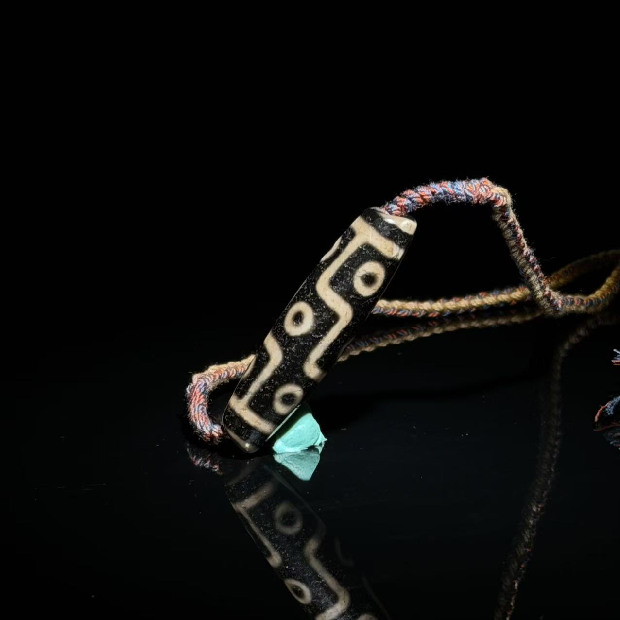 Y888（九眼）早期藏区至纯棕色玛瑙九眼-13.8g-BY110301000036