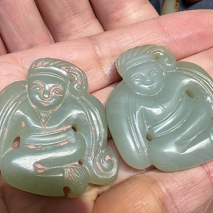 和田玉（糖玉）挂件未镶嵌胡***园